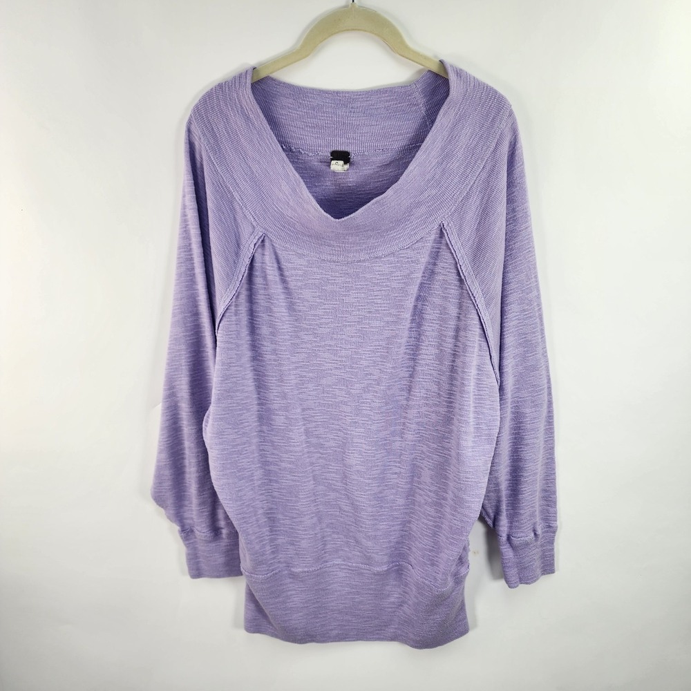 We The Free FP Top Women's Palisades Off The Shoulder Lilac Pullover